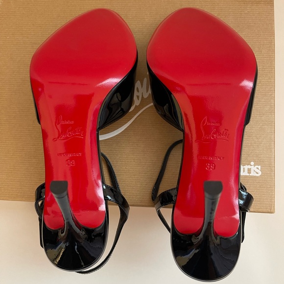 Christian Louboutin Black Patent Leather Heels - Picture 3 of 6